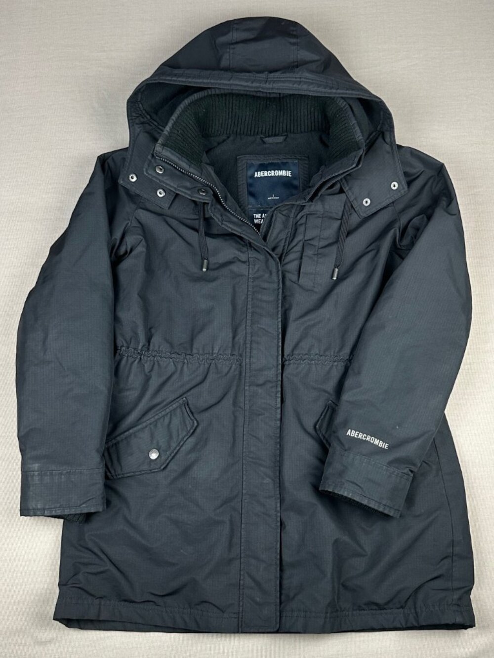 Abercrombie & Fitch Weather Warrior Jacket Women's Large Black All-Season Parka